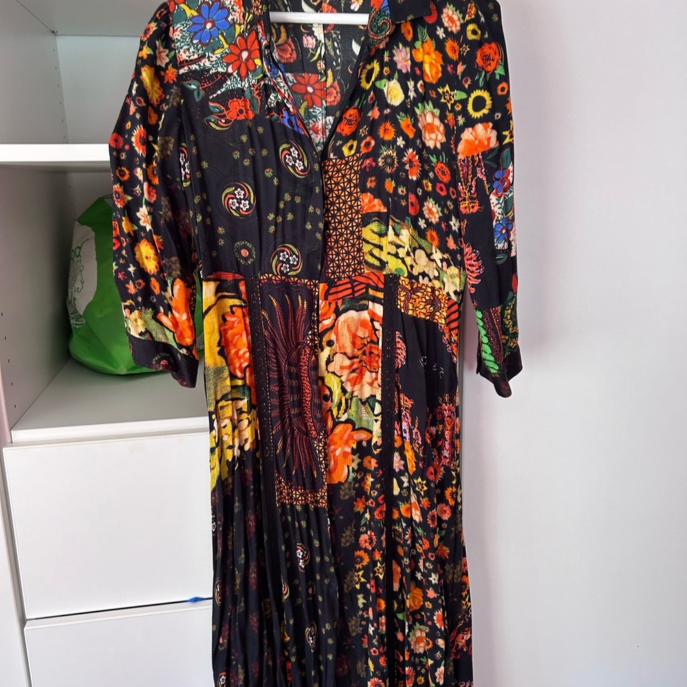 Desigual Multicolor Floral Long Sleeve Dress
